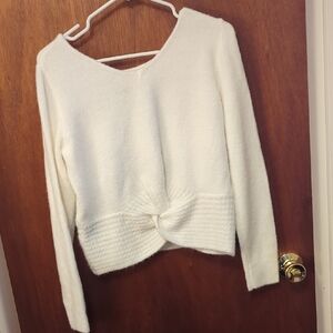 Only Women's Cream V-Neck Sweater